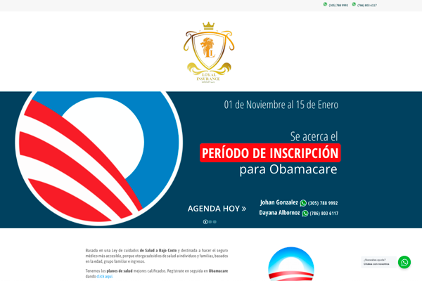 Landing page Loyal Insurance Landing page Loyal Insurance