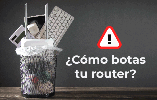 router en la basura